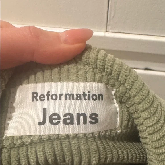 Reformation artichoke Green Corduroy Jacket size xs - Picture 7 of 8